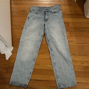 Stylish Women's Light Blue Wide Leg Jeans